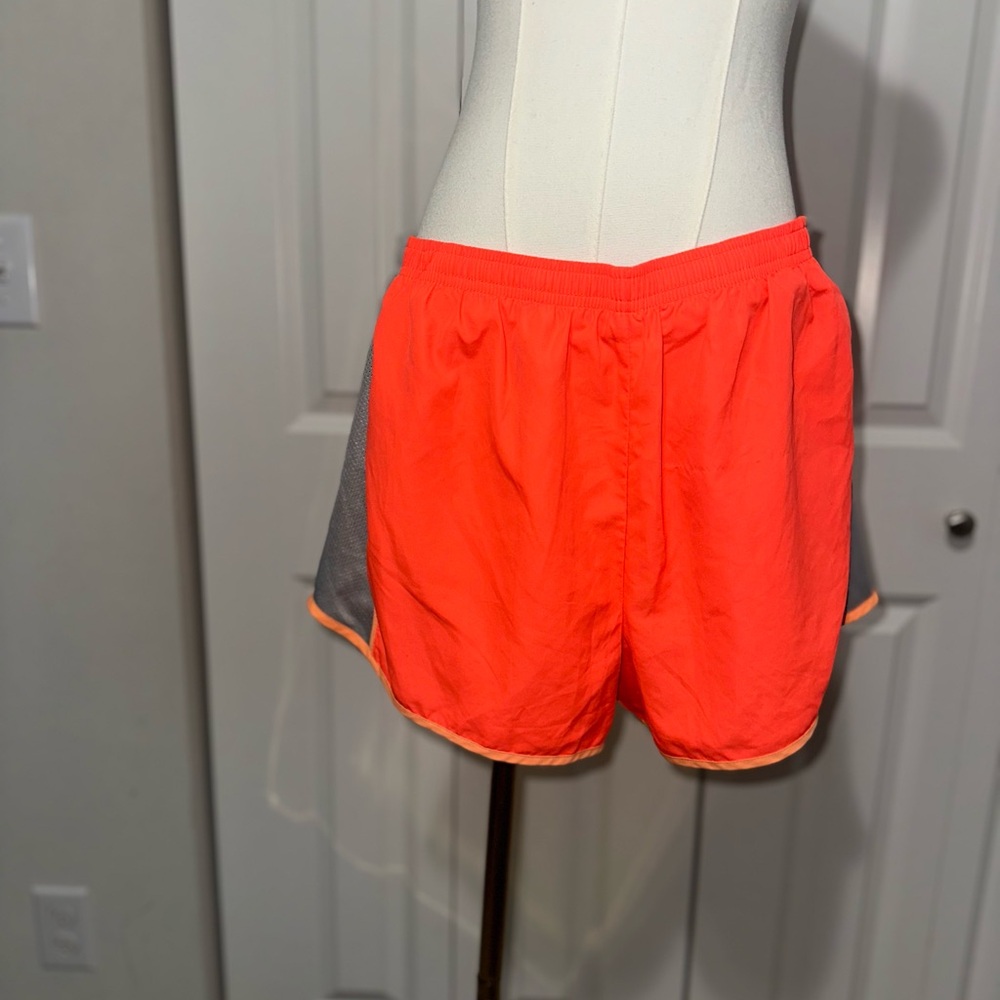 Calvin Klein Neon Pink Women's Athletic Shorts with Gray Mesh Sides
